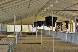 60x465 Super Tent Interior Set Up Trade Show