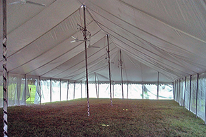 40x100 Festival Tent Interior Fans Boulder, CO