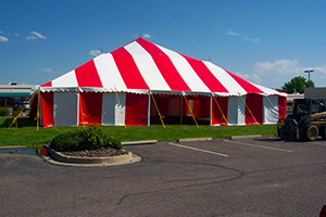 60x60 Festival Tent Red Parker, CO