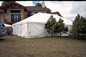 30x45 Unique Tent Backyard Wedding