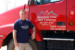 Tom Miller, owner of Mountain View Tent Company